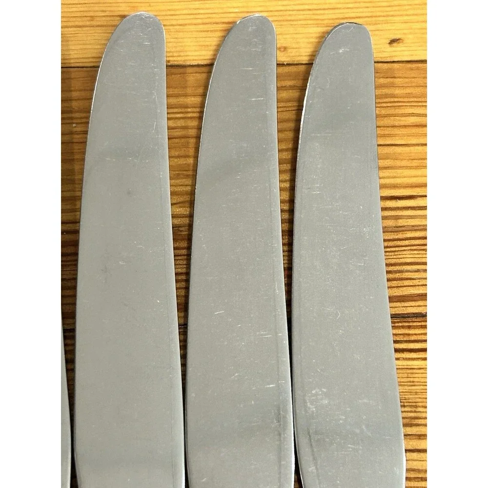 Stainless Steel Dinner Knives Classic Art Deco  Replacement Lot of 14 9